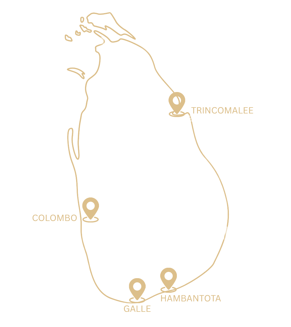 Sri Lanka Operational Map - KAK Marine Ports